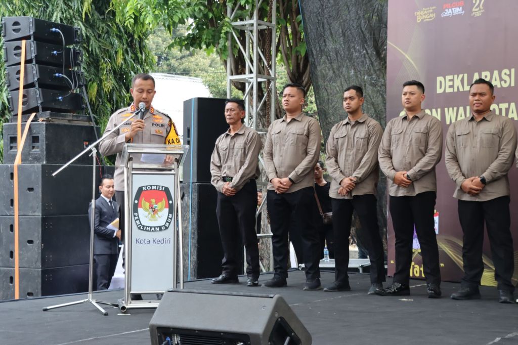 Polres Kediri Kota Tunjuk 25 Personel untuk Pengamanan Paslon, KPU, dan&nbsp;Bawaslu